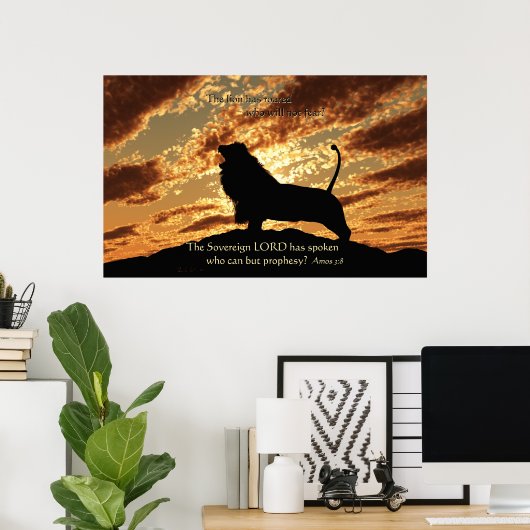 Poster Les Lions Roars (Bureau à domicile)