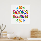 Poster Les livres sont géniaux (Cuisine)