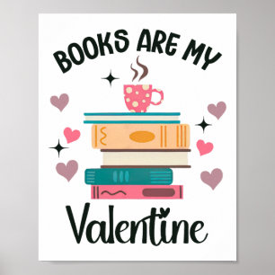 Poster Les livres sont mon bibliothécaire bookworm de la 