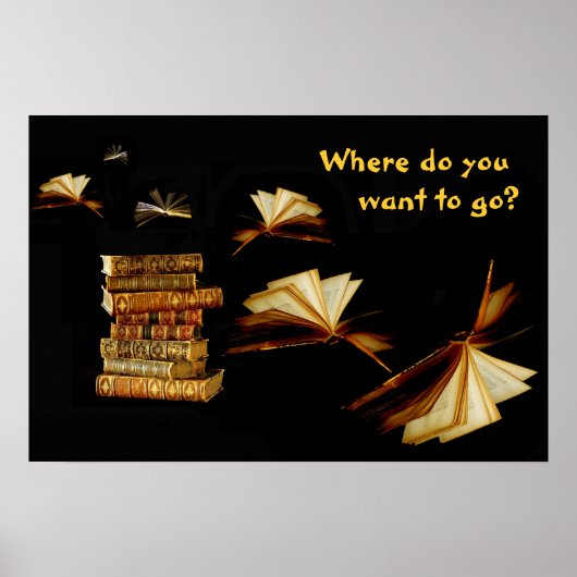 Poster Les livres vous emmènent (Devant)