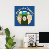 Poster Les Llamas N'Ont Pas De Prob-Llamas (Bureau à domicile)