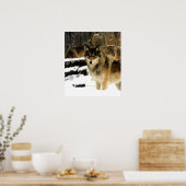 Poster Les loups dans la neige (Cuisine)