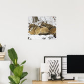 Poster Les loups dans le bois de Bawarian (Bureau à domicile)