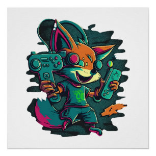 Poster Les loups jouent à des jeux