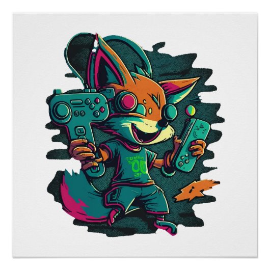 Poster Les loups jouent à des jeux (Devant)