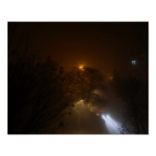 Poster Les lumières dans le brouillard (Devant)