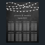 Poster Les Lumières De Chaîne Sur La Collection De Mariag<br><div class="desc">Simple mais élégant, les lampes à cordes de la collection de mariage de tableau noir est un design étonnant avec de belles lumières à cordes blanches suspendues sur un arrière - plan à effet de tableau noir, qui est parfait pour toute célébration mariage moderne. Ce tableau de sièges peut être...</div>