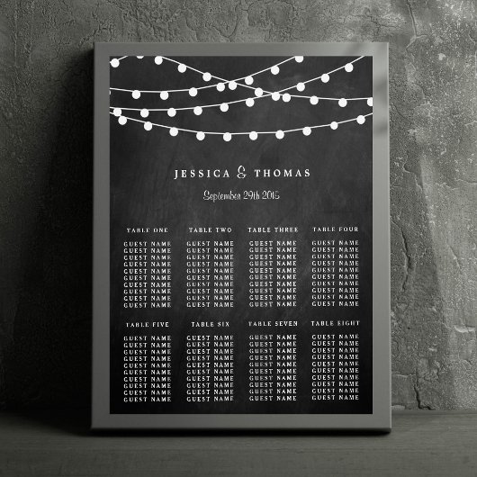 Poster Les Lumières De Chaîne Sur La Collection De Mariag