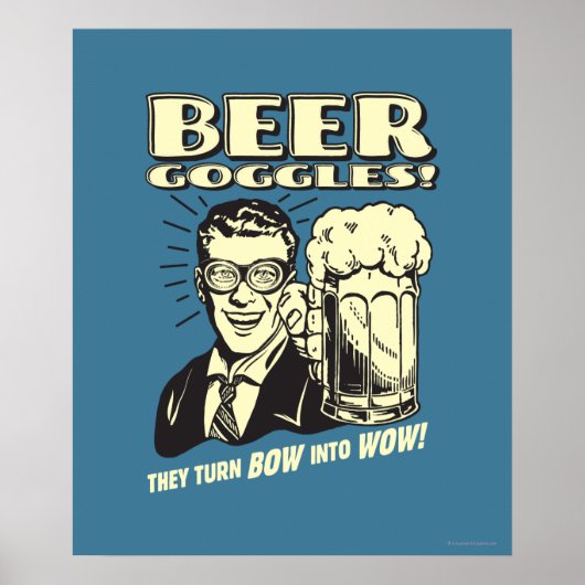 Poster Les lunettes de bière : Transformez Le Bow En Wow (Devant)