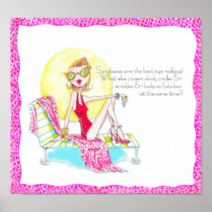 Poster Les lunettes de soleil sont Fabulous Vanity print