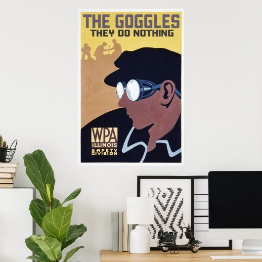 Poster les lunettes ils ne font rien (Bureau à domicile)