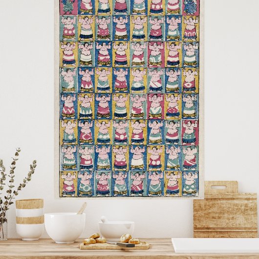 Poster Les lutteurs de sumo (Cuisine)