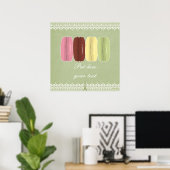 Poster Les macarons à Paris et la dentelle (Bureau à domicile)
