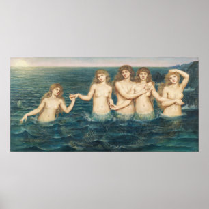 Poster Les Maidens De La Mer   Evelyn De Morgan