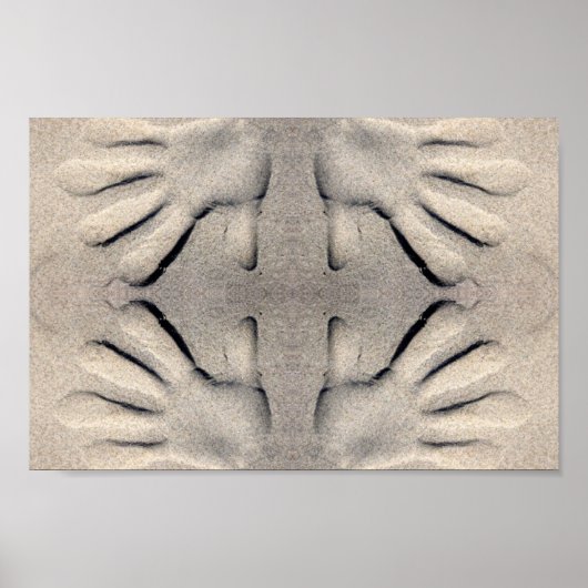 Poster Les mains dans les sables (Devant)