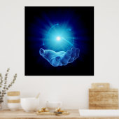 Poster Les mains Miracle d'un guérisseur par l'amour guér (Cuisine)