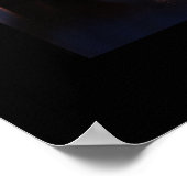Poster Les maisons du canal d'Amsterdam la nuit (Coin)