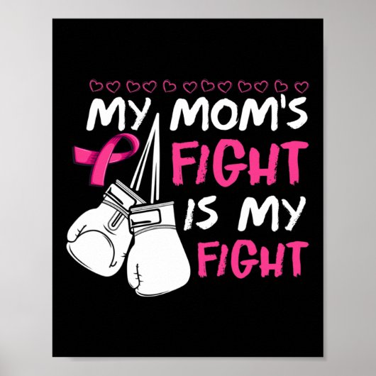 Poster Les mamans combattent Ma lutte Conscience du cance (Devant)