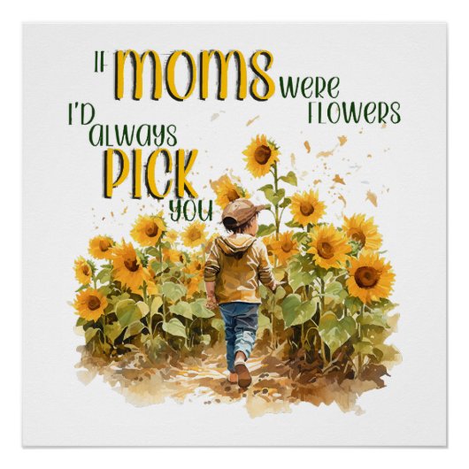 Poster les mamans étaient des fleurs (Devant)