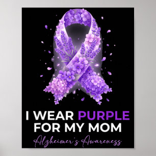 Poster Les mamans maman portent du violet pour la maladie