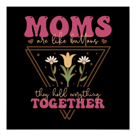 Poster Les mamans sont comme des boutons (Devant)