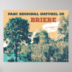 Poster Les marais du Parc Régional de Briere France