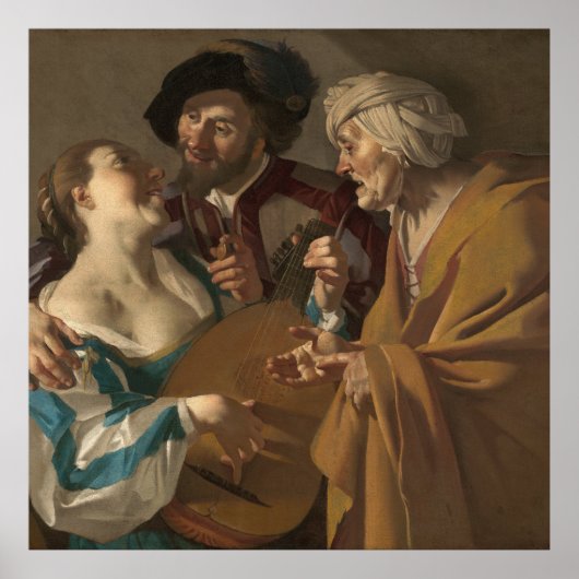 Poster Les Marchés (1622) — Dirck van Baburen (Devant)