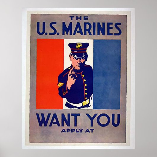 Poster Les MARINES AMÉRICAINES vous veulent (Devant)