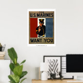 Poster Les Marines des États-Unis vous veulent (Bureau à domicile)