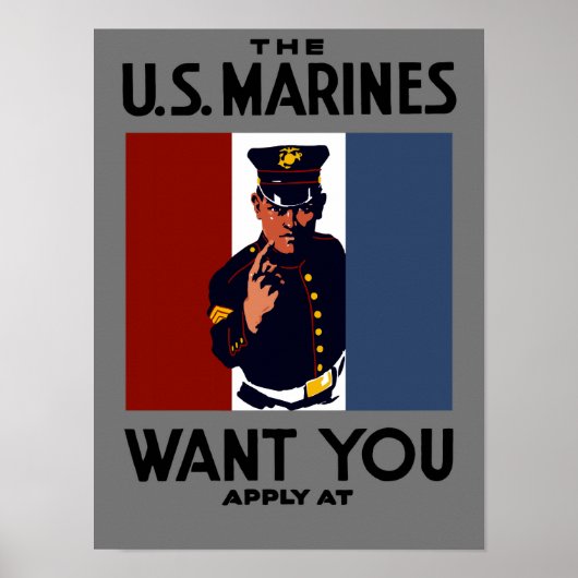 Poster Les Marines des États-Unis vous veulent — Première (Devant)