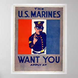 Poster Les MARINES des USA vous veulent