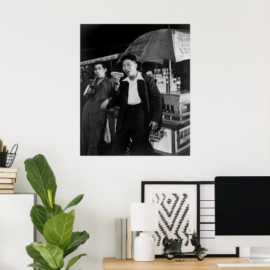 Poster Les marins chinois mangent de la malbouffe, 1942 (Bureau à domicile)