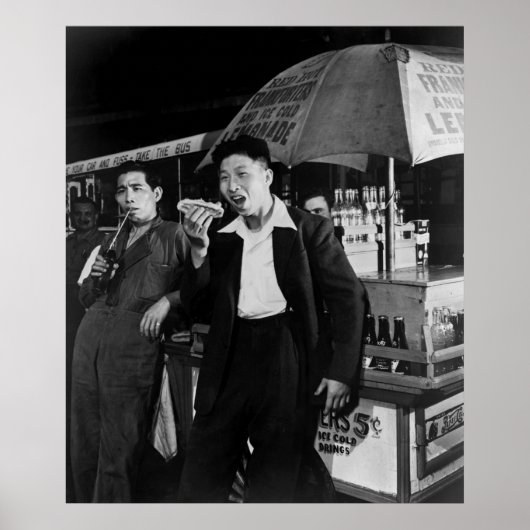 Poster Les marins chinois mangent de la malbouffe, 1942 (Devant)