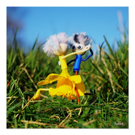 Poster Les marionnettes de Fubby qui dansent avec la robe (Devant)