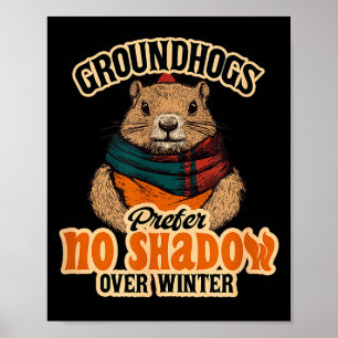 Poster Les marmottes préfèrent pas d'ombre sur l'hiver