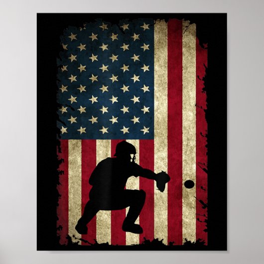 Poster Les matchs de baseball Gear Sports American Flag L (Devant)