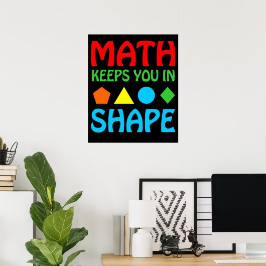 Poster Les mathématiques gardent dans l'espace Mathème En (Bureau à domicile)