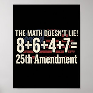Poster Les Mathématiques Ne Mentent Pas 25e Amendement