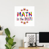 Poster Les mathématiques sont les meilleures (Bureau à domicile)