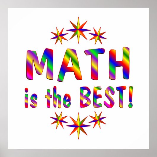 Poster Les mathématiques sont les meilleures (Devant)