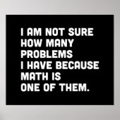 Poster Les mathématiques sont un problème (Devant)