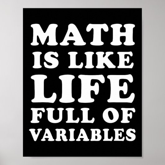 Poster Les Maths, c'est comme la vie Amusante Les maths E (Devant)
