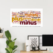 Poster Les maths deviennent plus dures (Bureau à domicile)