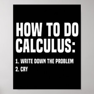 Poster Les maths drôles Comment faire du calcul Algèbre d