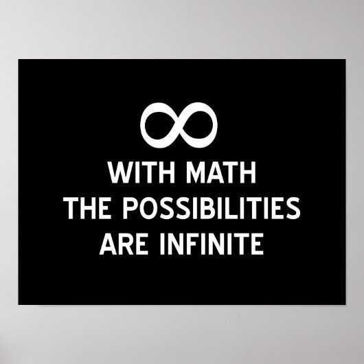 Poster Les maths et les possibilités infinies (Devant)