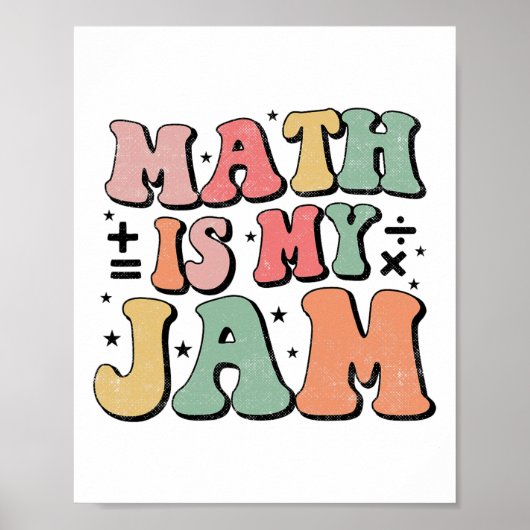 Poster Les maths funky sont mon truc, premier jour d'écol (Devant)