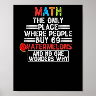 Poster Les Maths Le Seul Endroit Où Les Gens Achètent - L