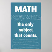 Poster Les maths ne comptent que le sujet. (Devant)