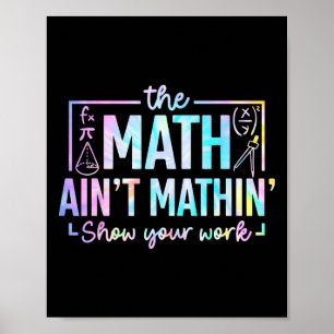 Poster Les maths ne sont pas drôles professeur de maths d