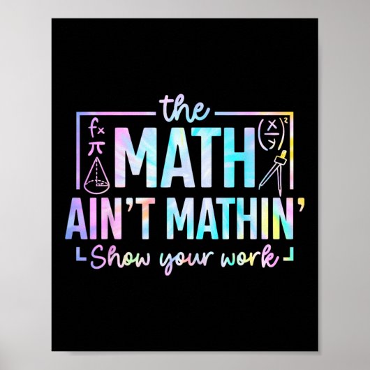 Poster Les maths ne sont pas drôles professeur de maths d (Devant)